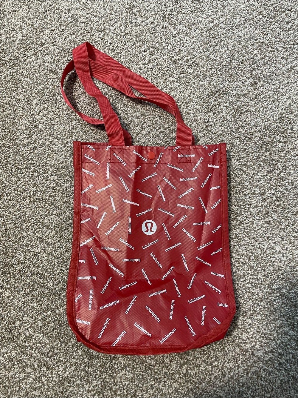 Lululemon athletica Logo Burgundy Reusable Tote Bag, Lunch Bag Small